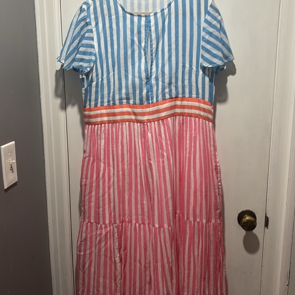 OLIPHANT Colorblock stripe midi dress - Picture 6 of 9